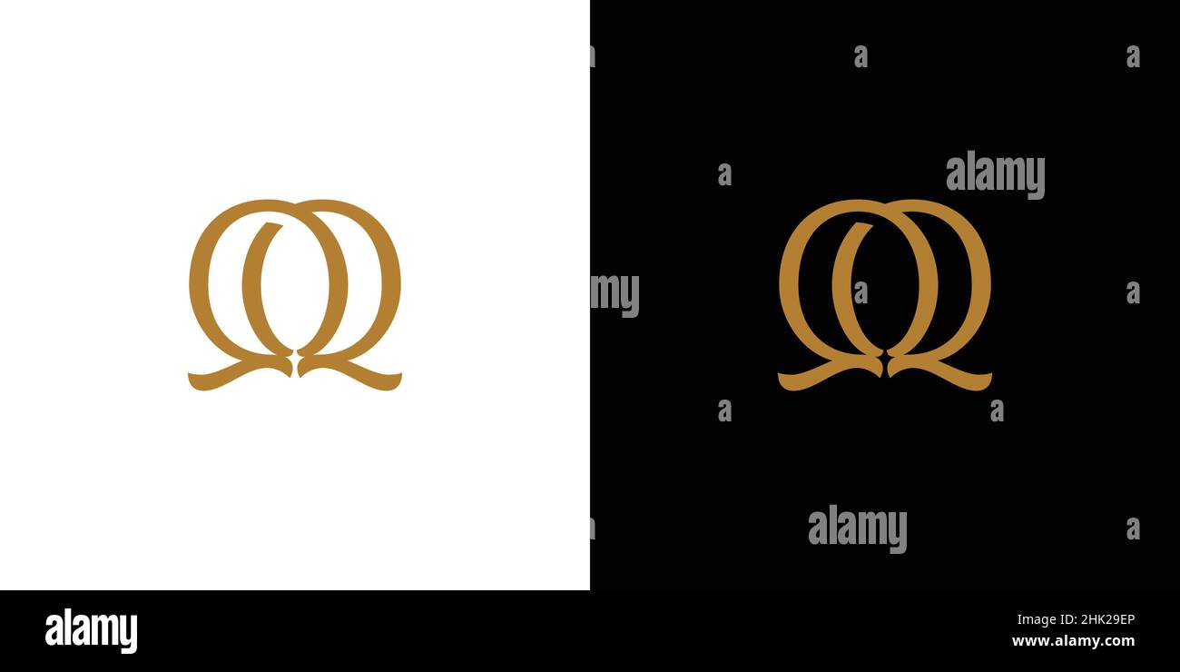 Modern and luxury letter QQ initials logo design Stock Vector