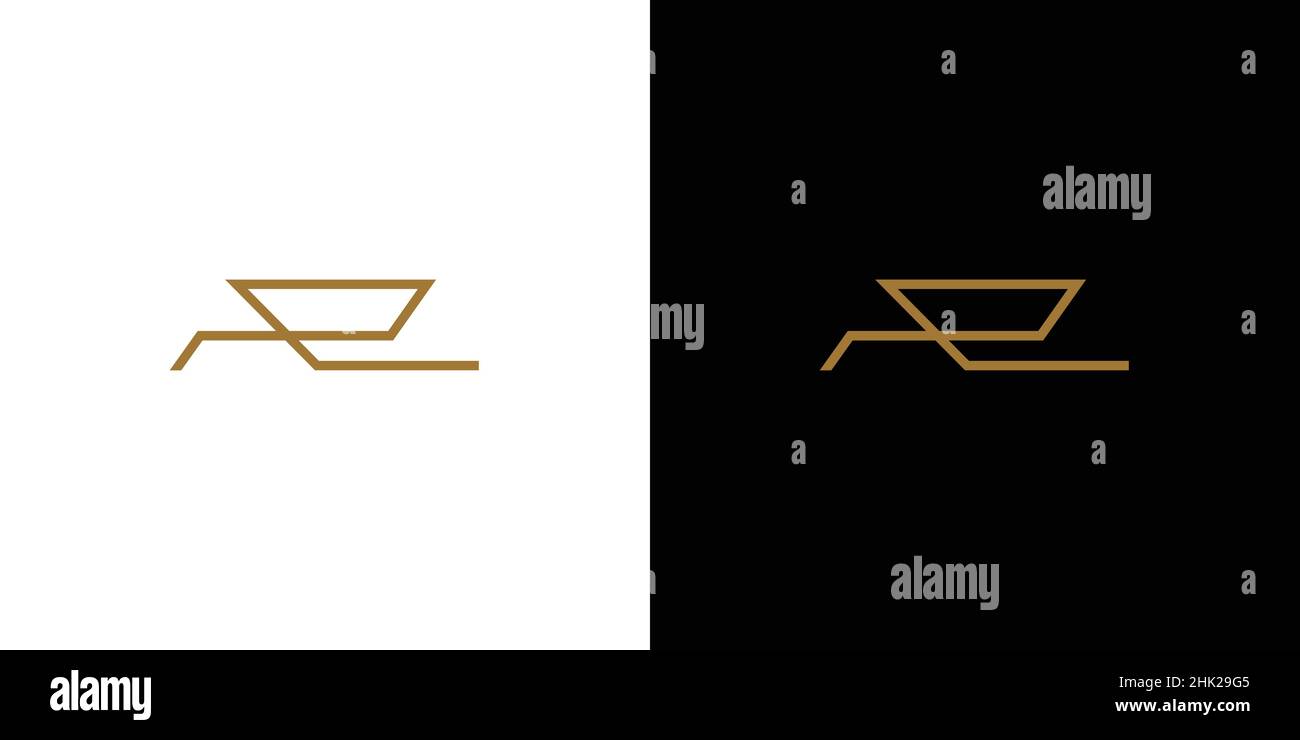 Modern and sophisticated letter R initials logo design Stock Vector