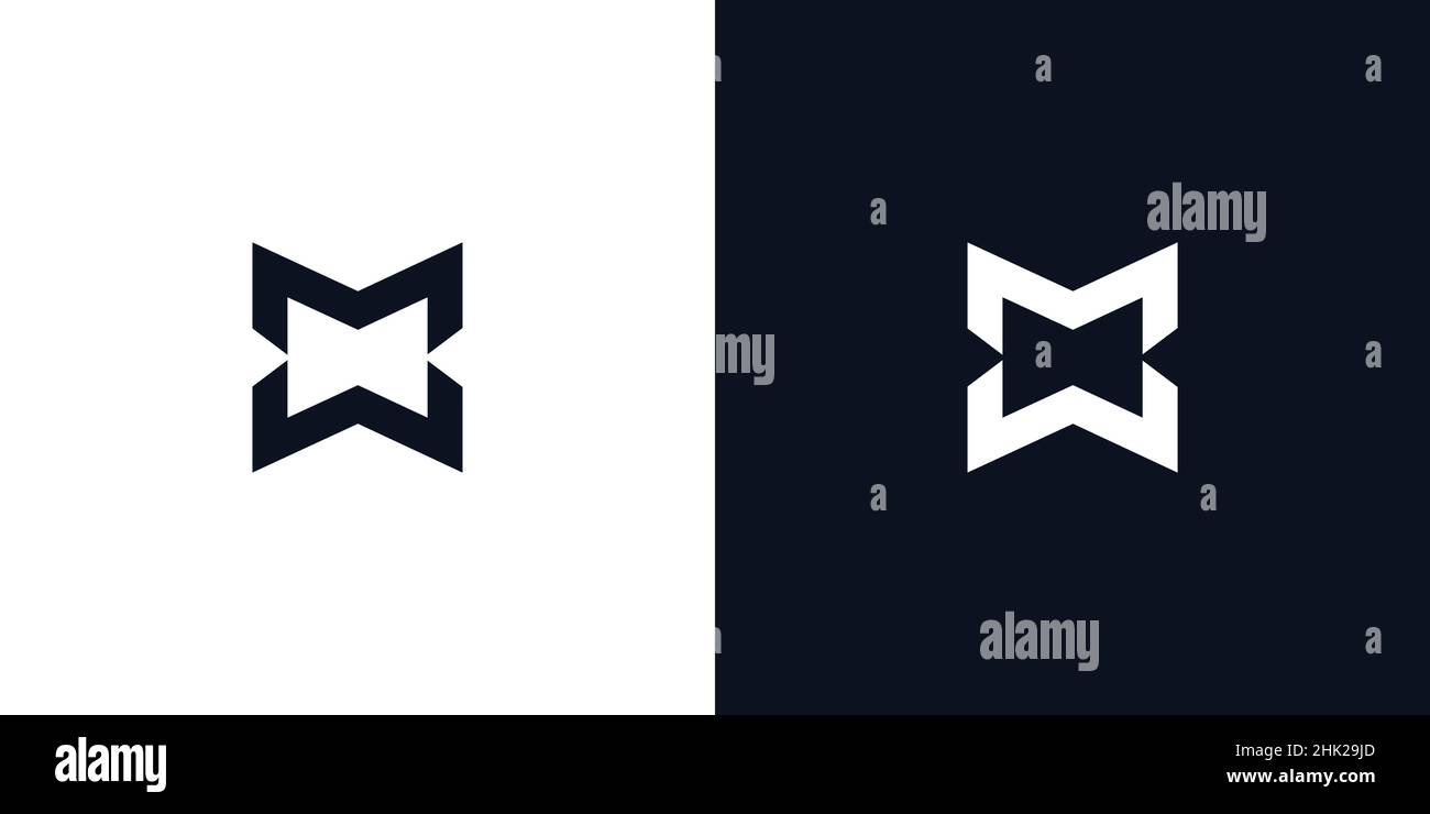 Modern and elegant MW initials logo design Stock Vector
