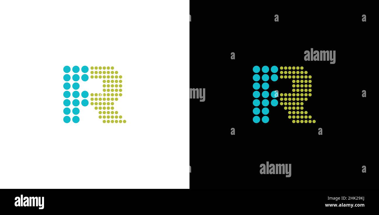 Modern and sophisticated FR letter initials logo design 4 Stock Vector