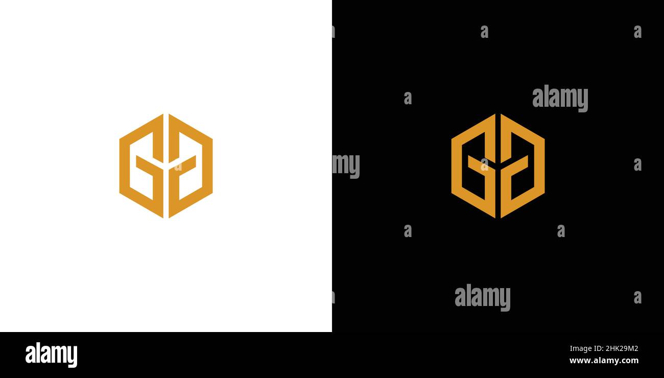 Modern and professional GG initials logo design Stock Vector