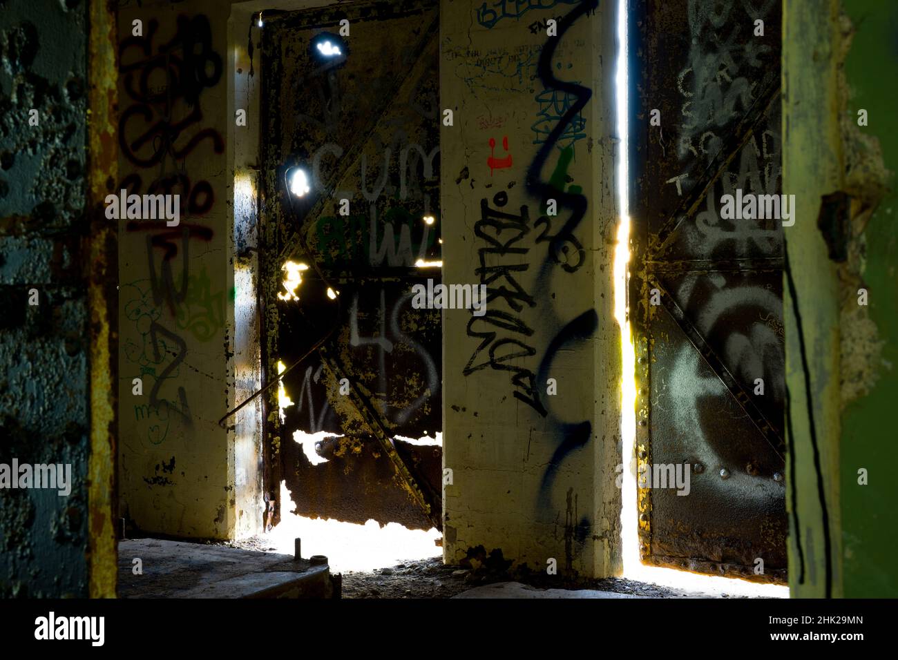 Rusted Heavy Iron Doors Stock Photo - Alamy