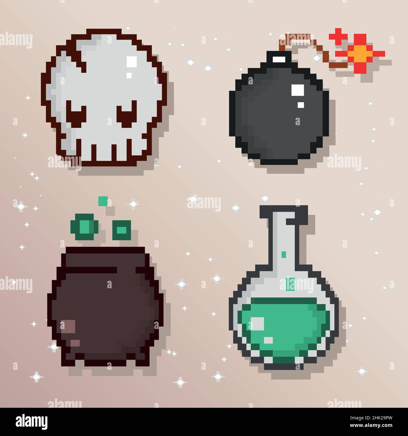 pixel video game Stock Vector
