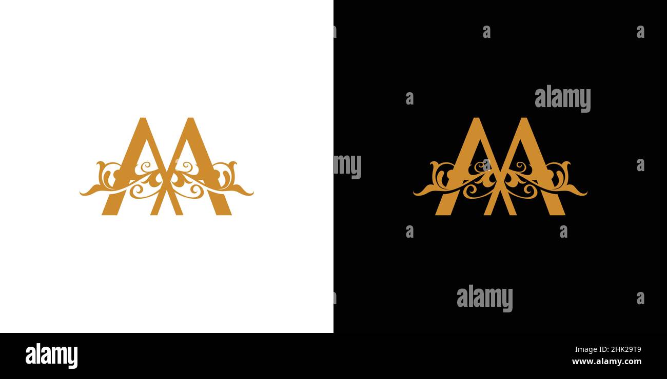 Modern and luxurious M initials logo design Stock Vector