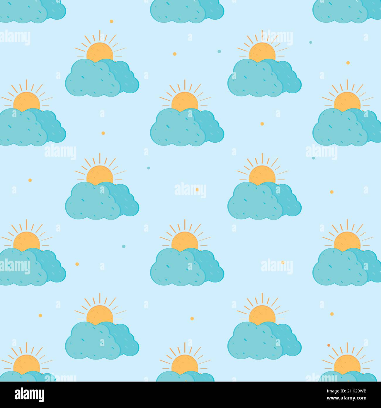 sun and clouds pattern Stock Vector Image & Art - Alamy