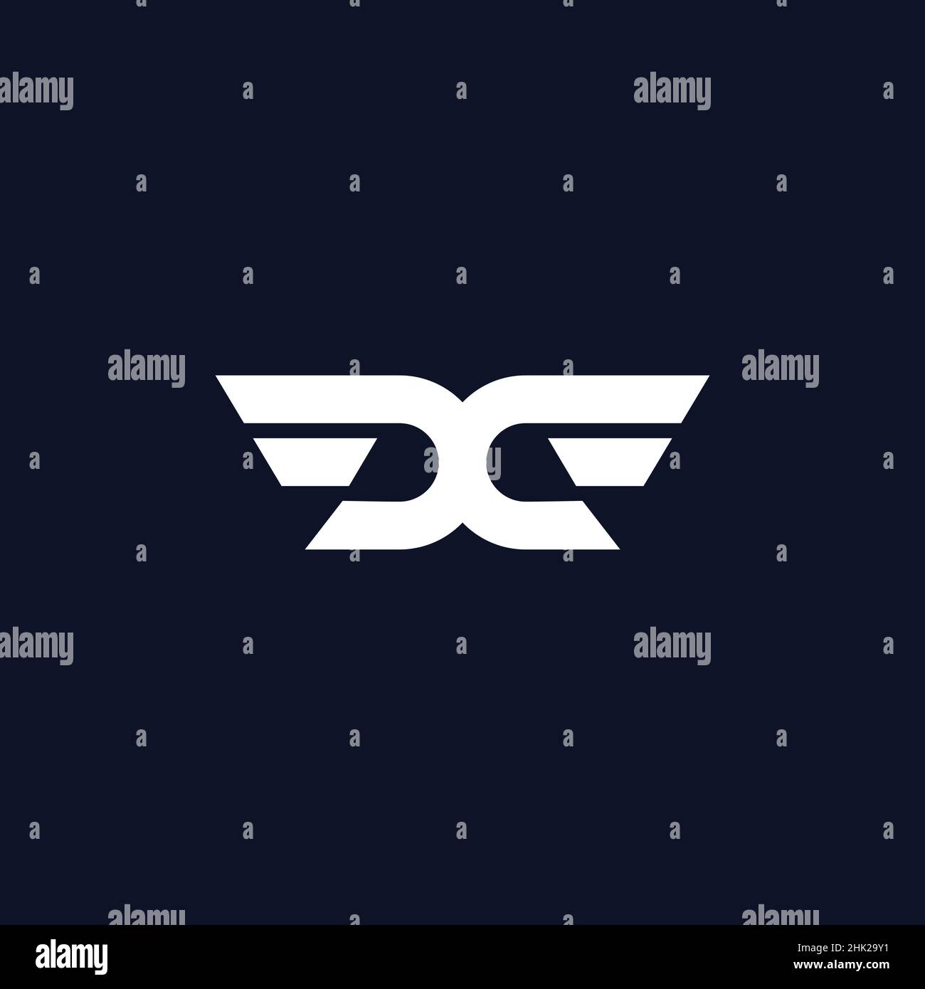 Cool and modern logo initials DC Stock Vector