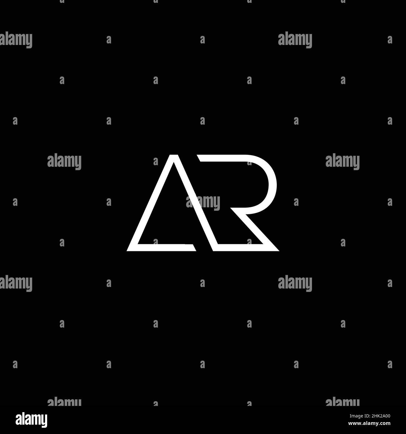 Cool and modern logo initials AR design 1 Stock Vector