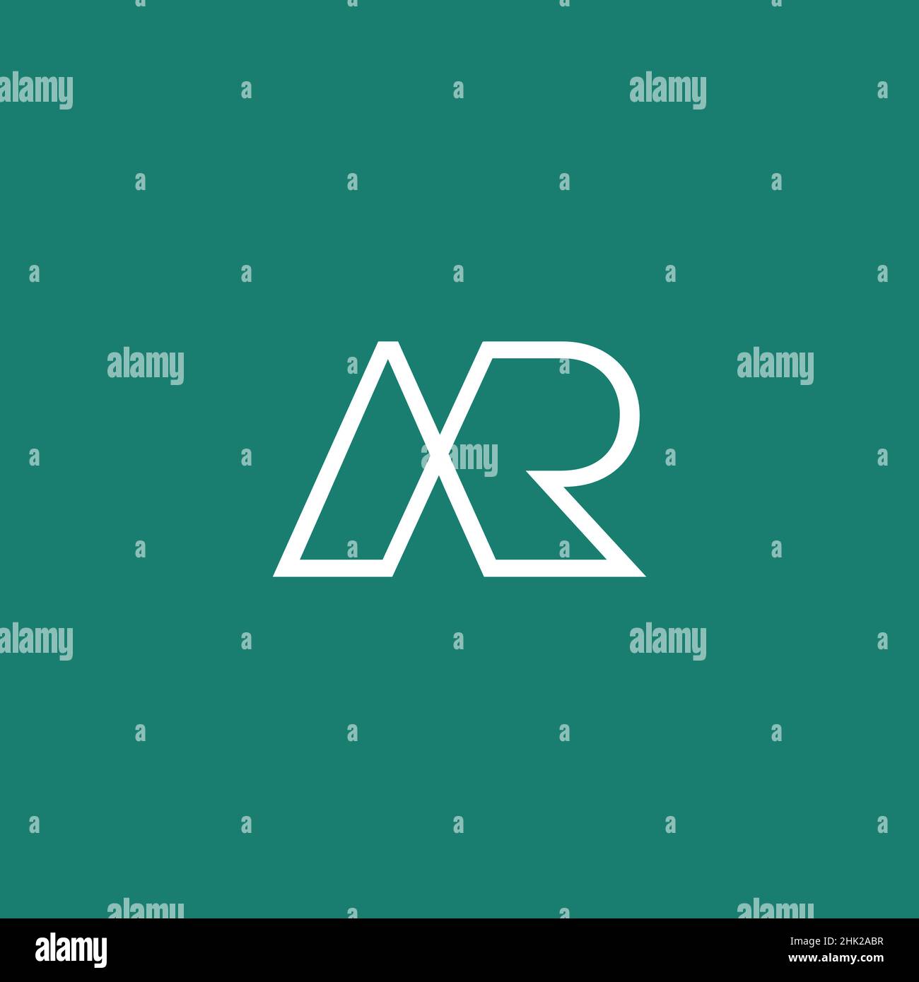 Cool and modern logo initials AR design 2 Stock Vector