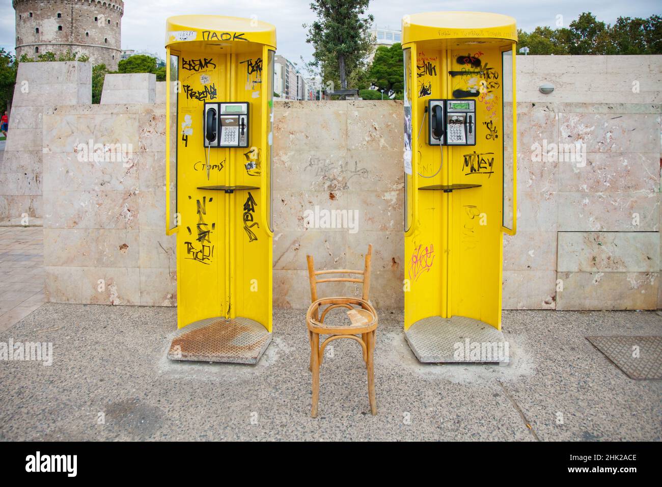 Phone Booth Greece High Resolution Stock Photography and Images - Alamy