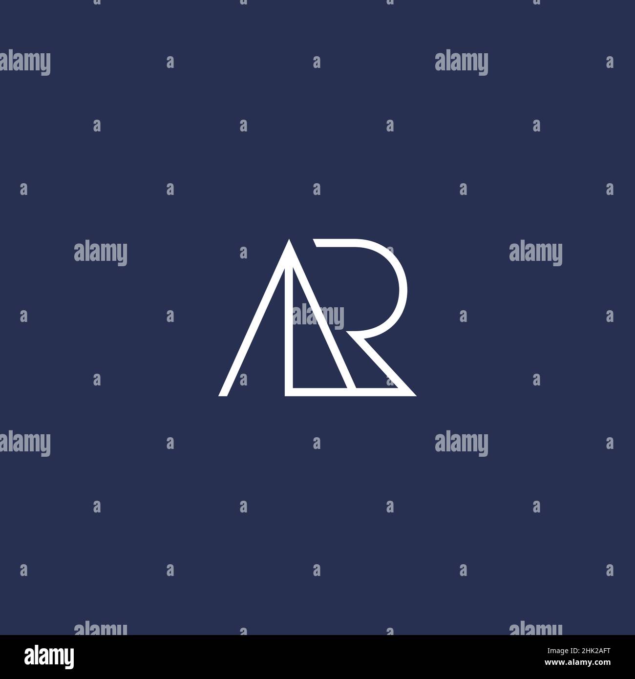 Cool and modern logo initials AR design Stock Vector