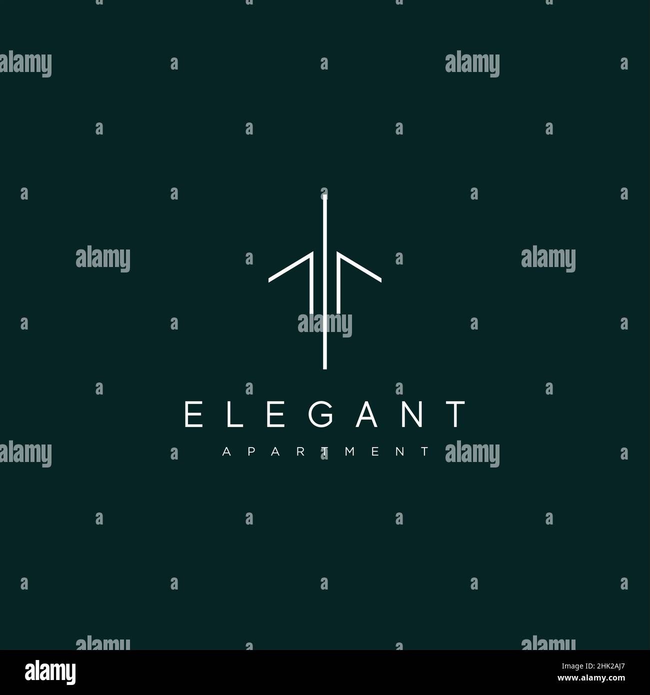 Modern and professional apartment logo 4 Stock Vector