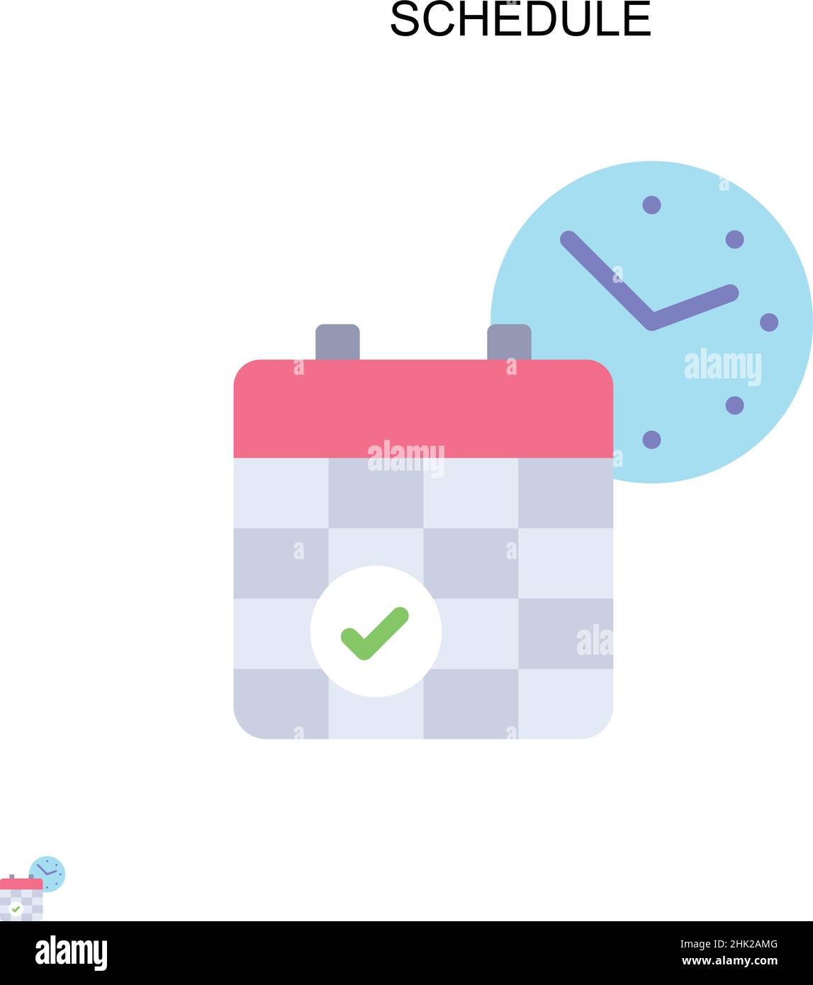 Schedule Simple vector icon. Illustration symbol design template for web mobile UI element. Stock Vector