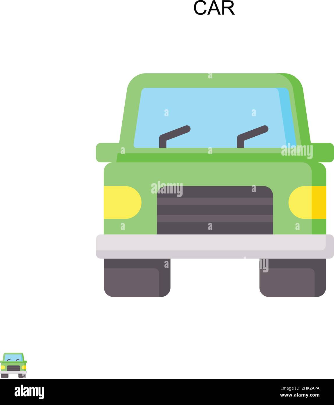 Car Simple vector icon. Illustration symbol design template for web mobile UI element. Stock Vector