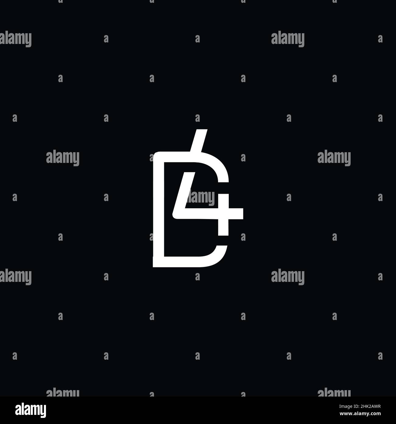 Amazing and modern initial letter 4D design 1 Stock Vector