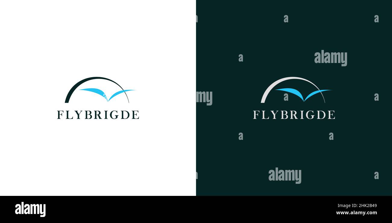 A modern and elegant bridge logo design 1 Stock Vector
