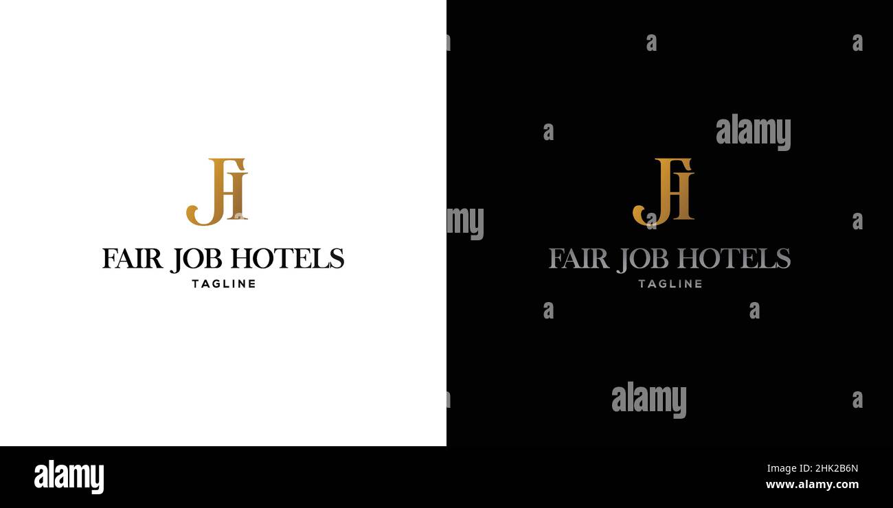 FJH hotel initials logo is modern and luxurious Stock Vector