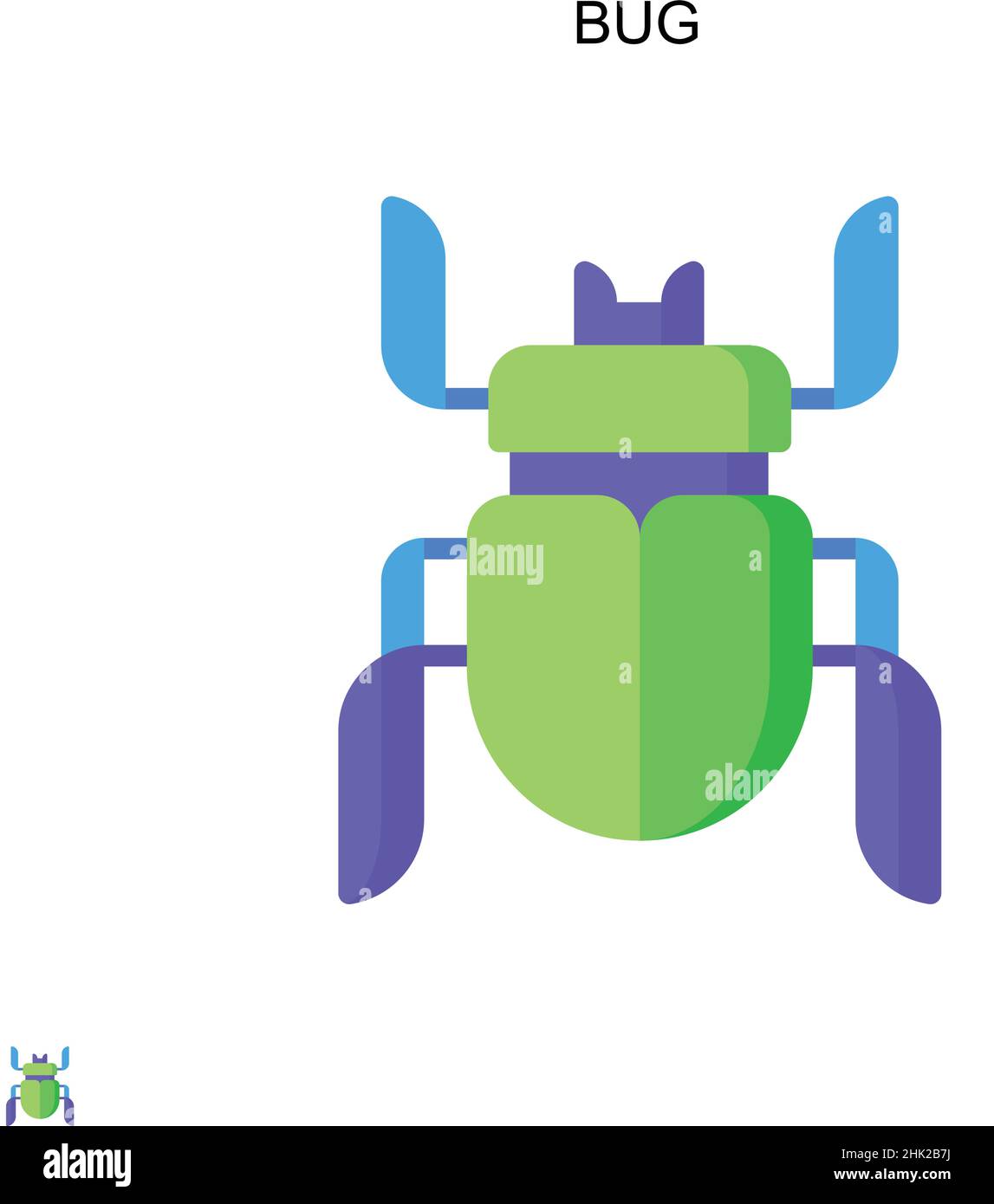 Bug Simple vector icon. Illustration symbol design template for web ...