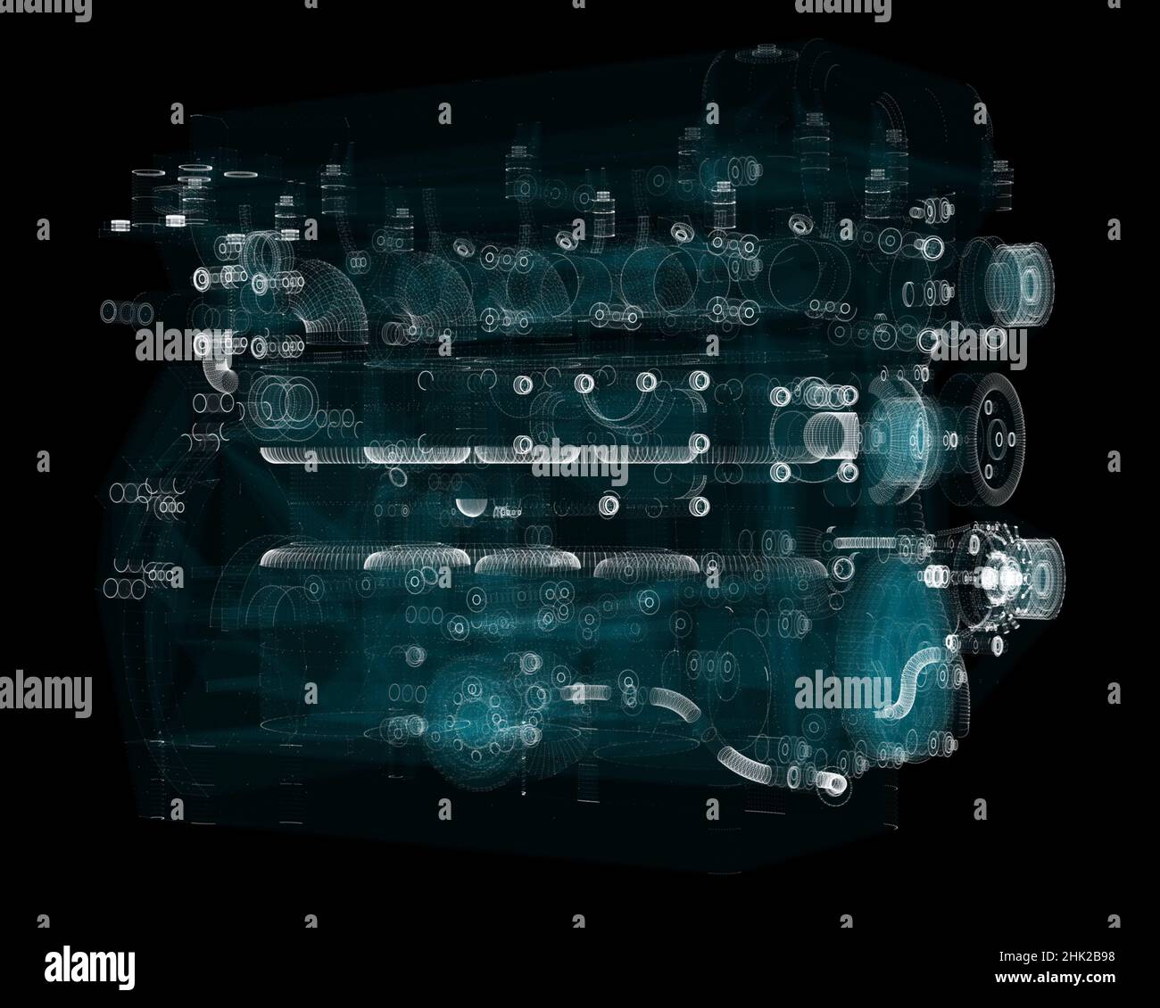 3D rendering, Holographic Particle engine Stock Photo - Alamy