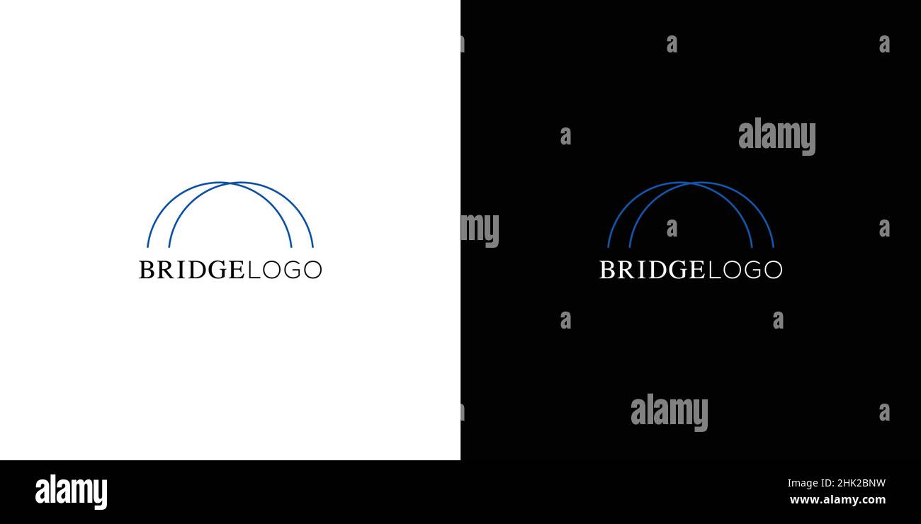 A modern and elegant bridge logo design 2 Stock Vector