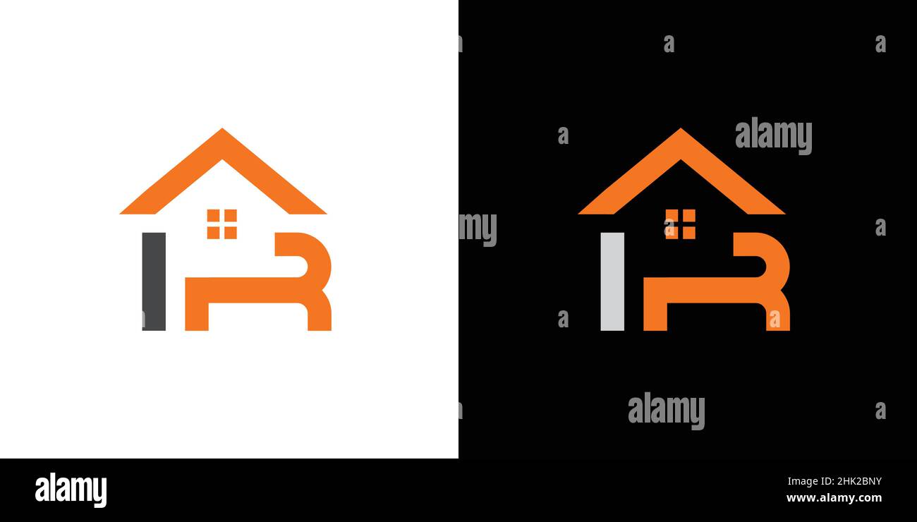 IR home design logo Stock Vector