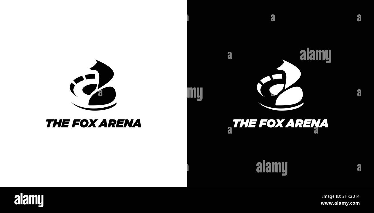 Fox arena logo design modern, attractive suitable for the world of entertainment 1 Stock Vector