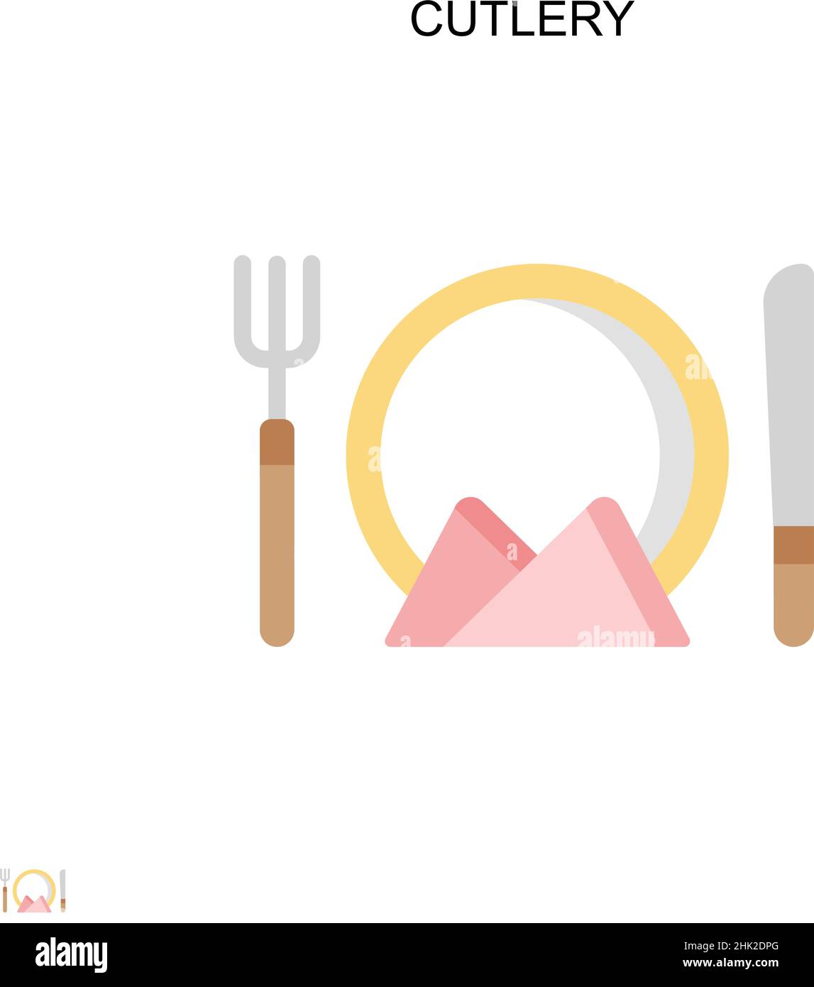Cutlery Simple vector icon. Illustration symbol design template for web ...