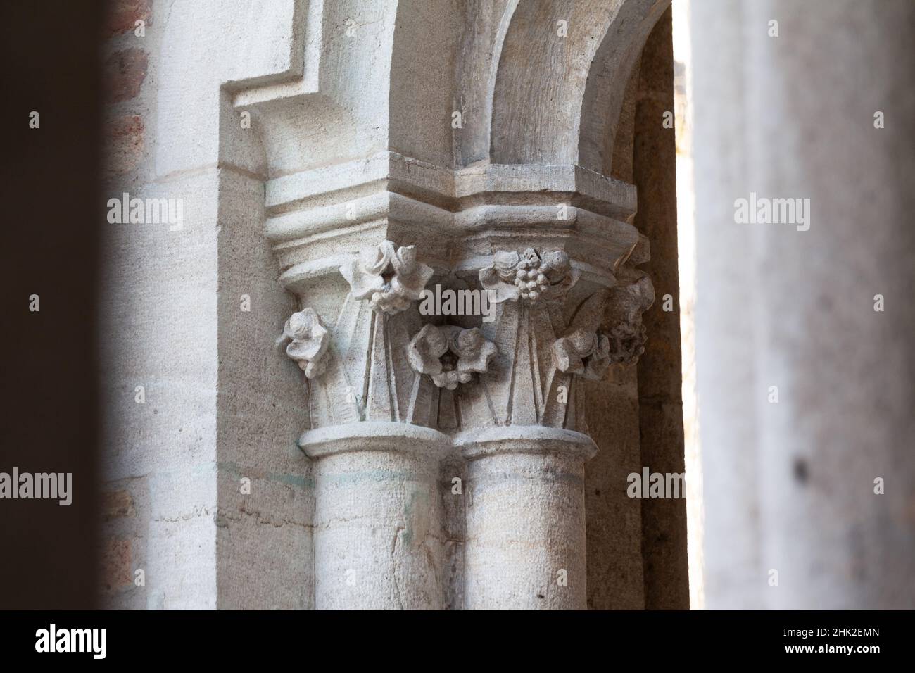 Säulen Erzabtei Sankt Ottilien am Ammersee Stock Photo