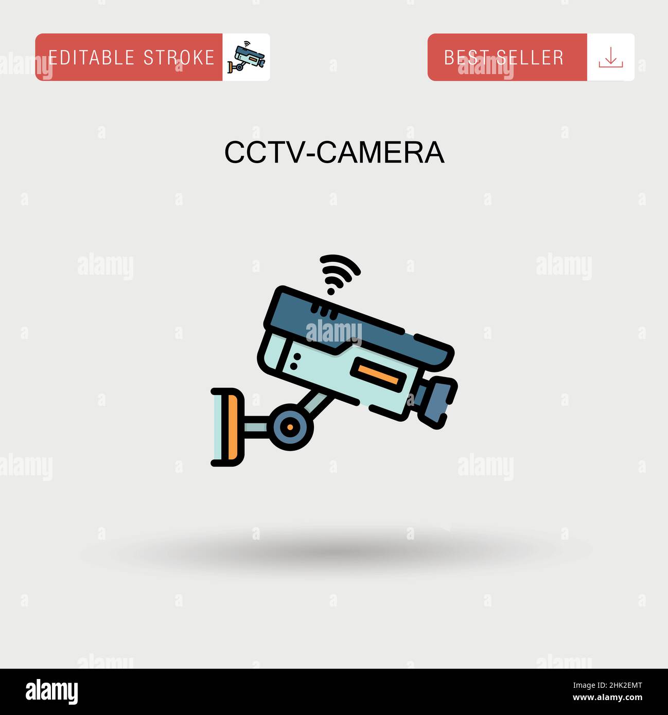 Cctv-camera Simple vector icon. Stock Vector
