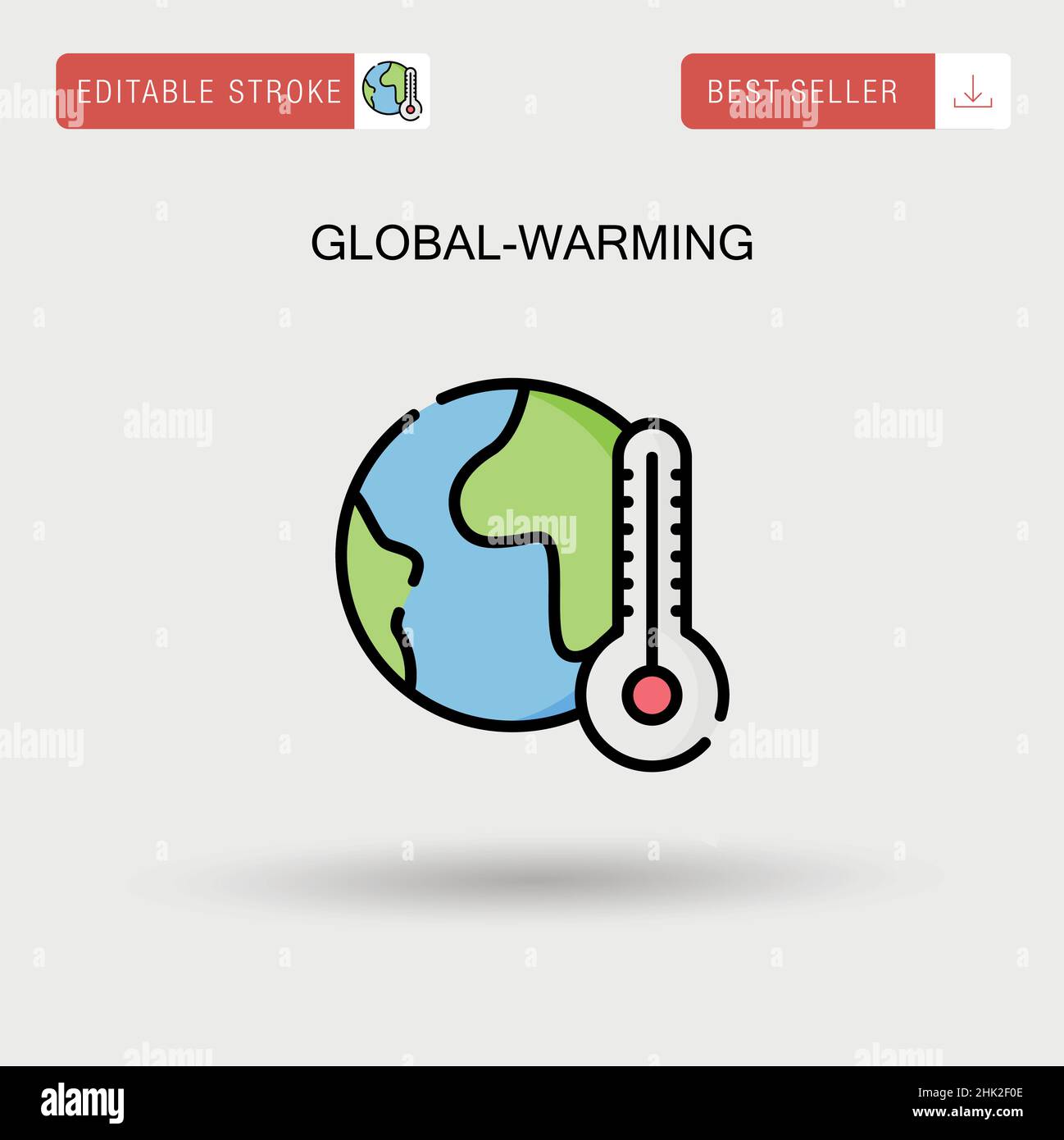Global-warming Simple vector icon Stock Vector Image & Art - Alamy