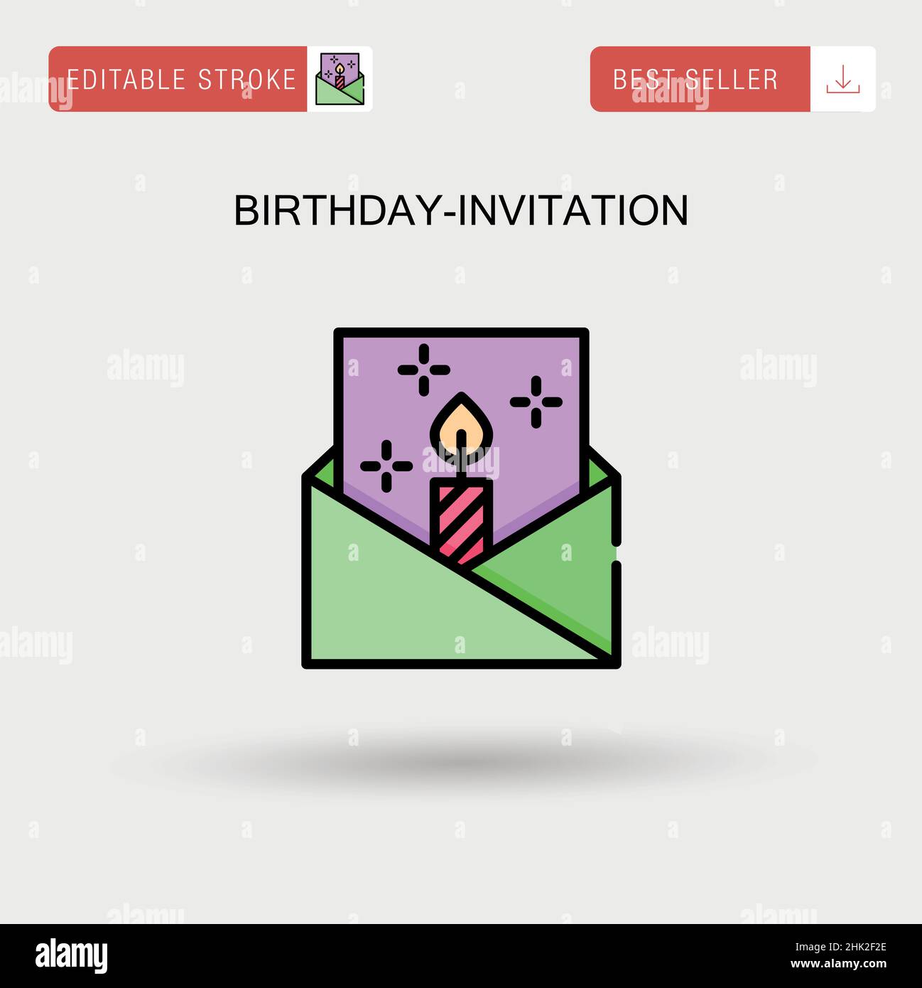 Birthdayinvitation Simple vector icon Stock Vector Image & Art Alamy