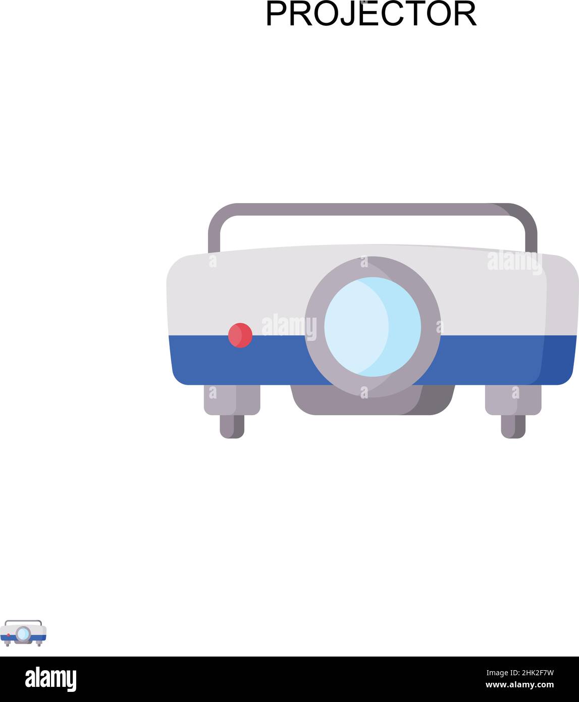 Projector Simple vector icon. Illustration symbol design template for ...