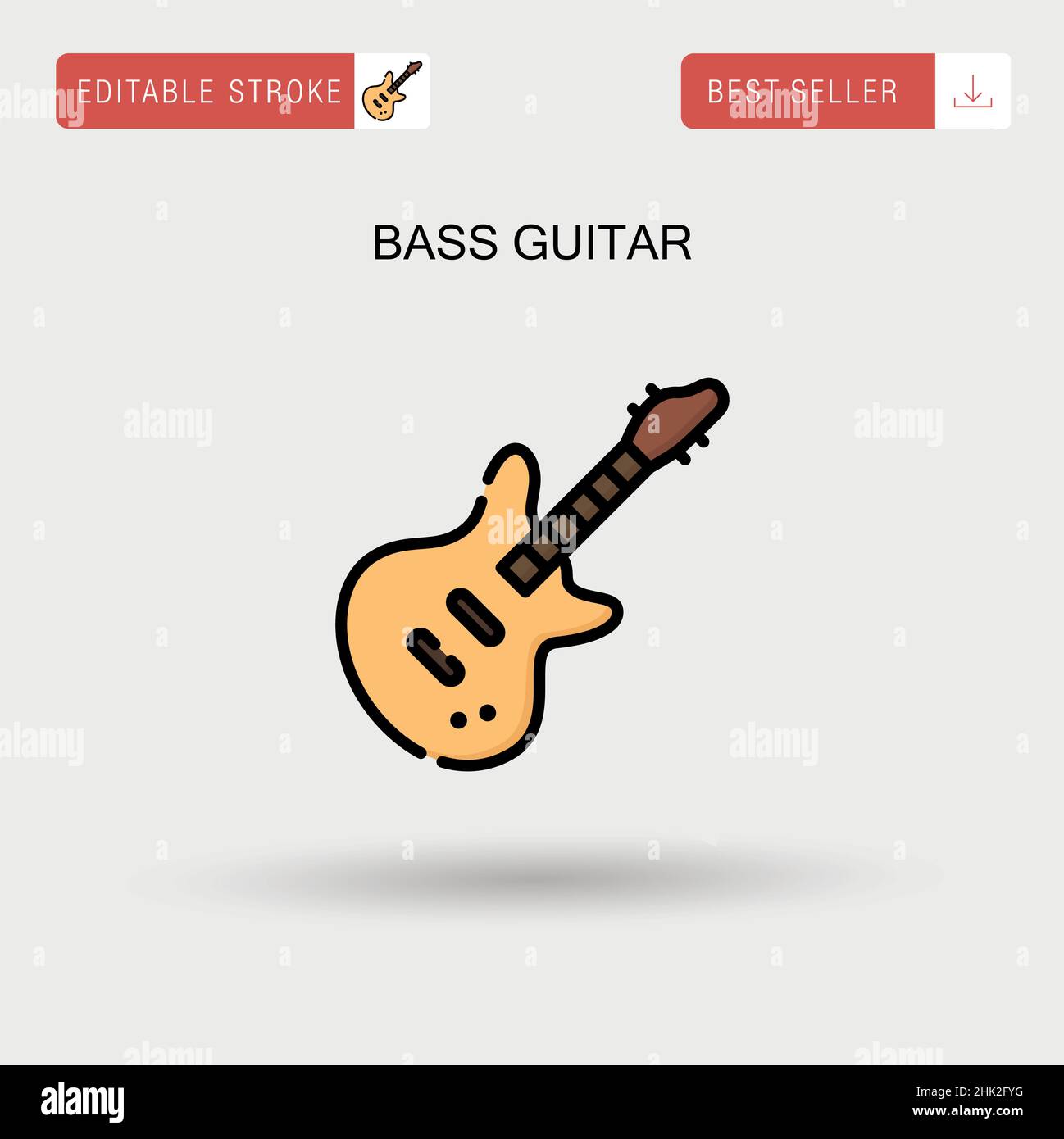 Bass guitar Simple vector icon Stock Vector Image & Art - Alamy