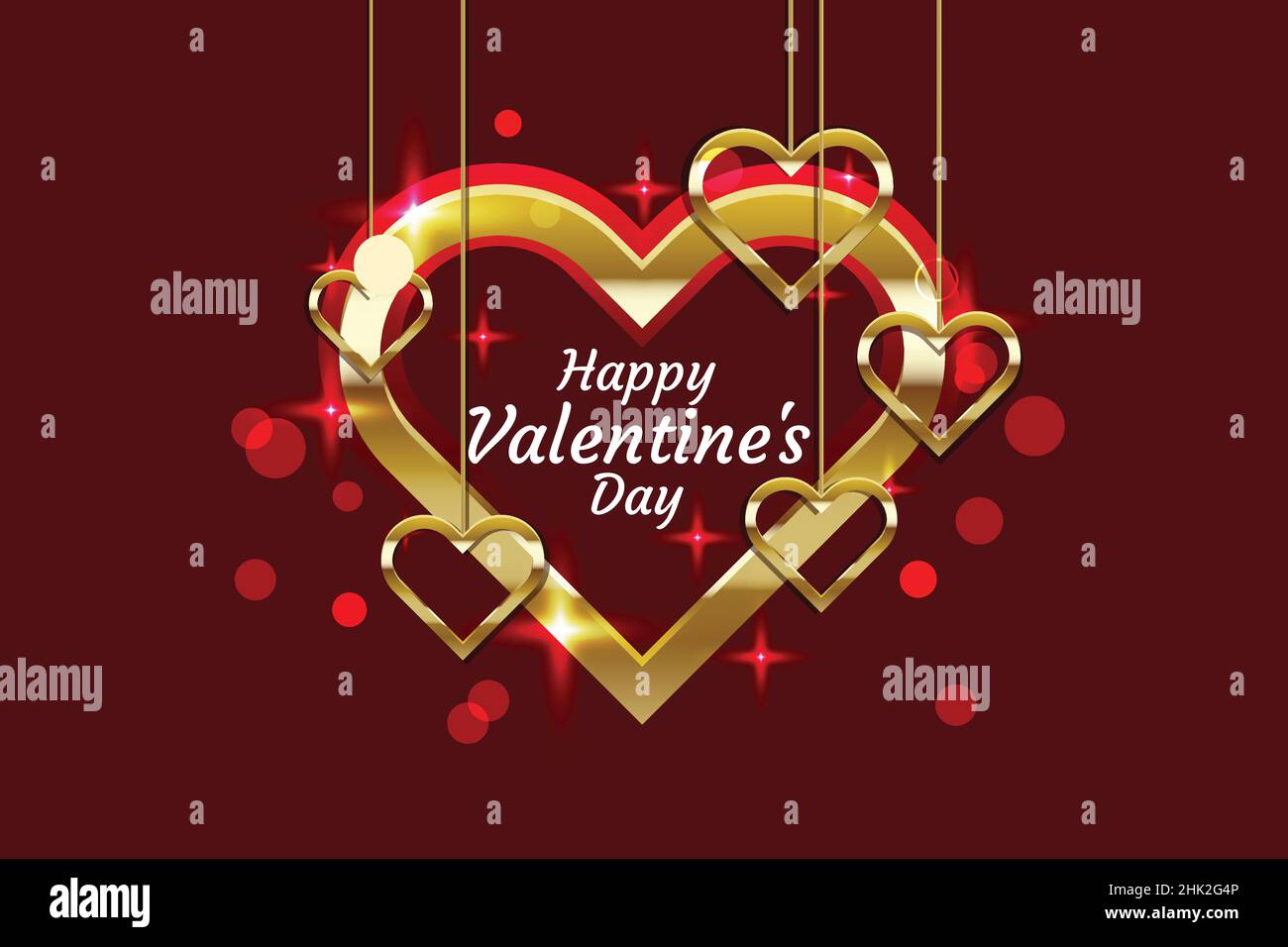 valentine golden background design vector illustration Stock Vector ...