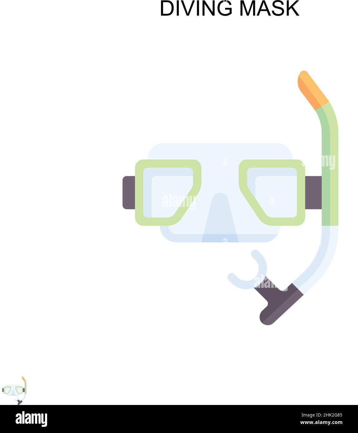 Diving mask Simple vector icon. Illustration symbol design template for ...