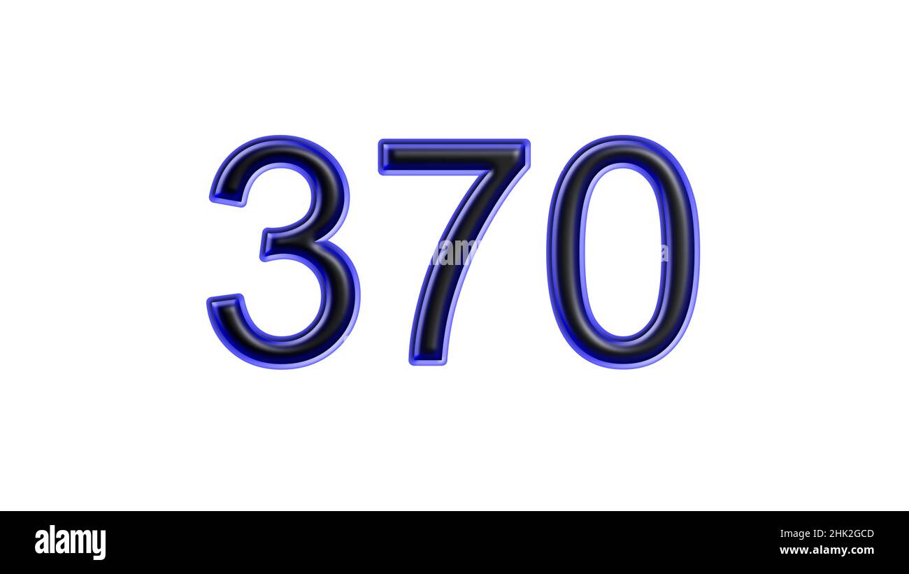 blue 370 number 3d effect white background Stock Photo Alamy