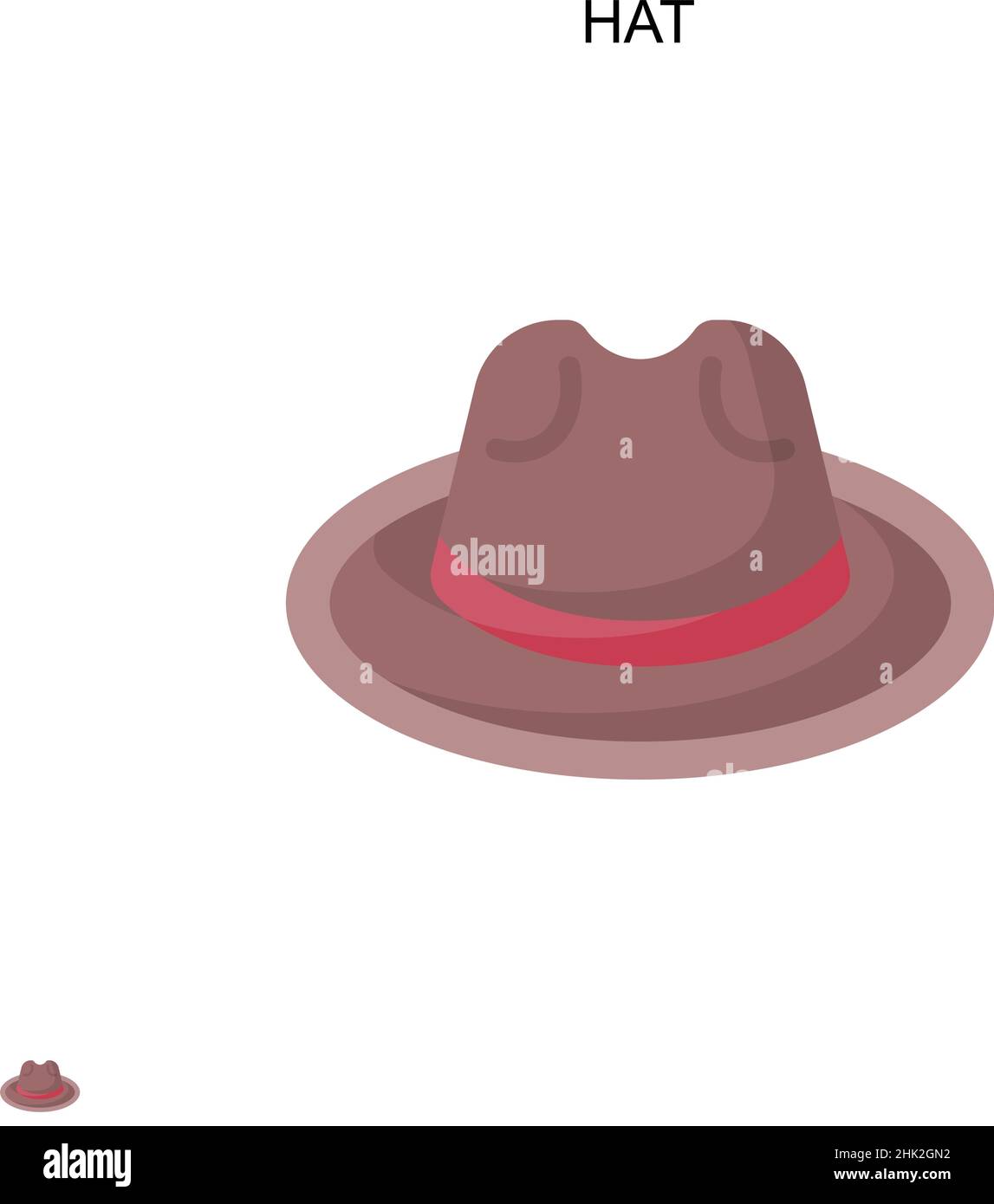 Hat Simple vector icon. Illustration symbol design template for web ...