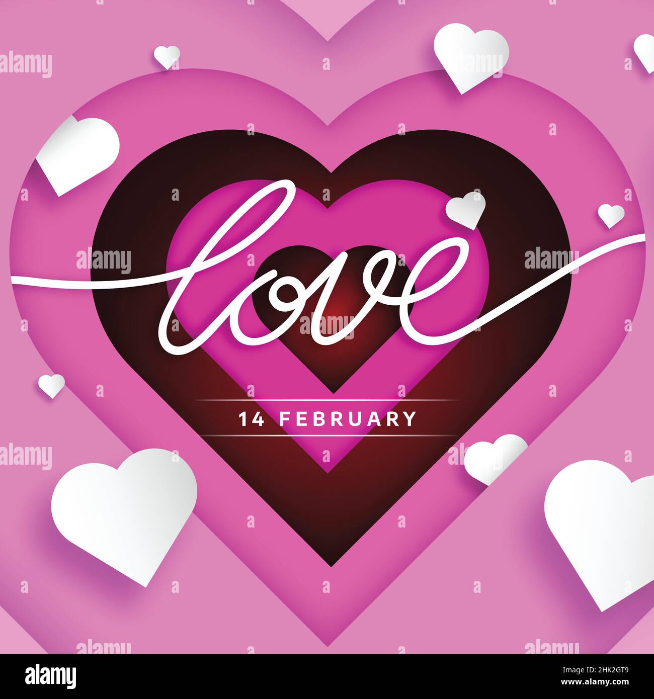 valentine day flat background design vector illustration Stock Vector ...