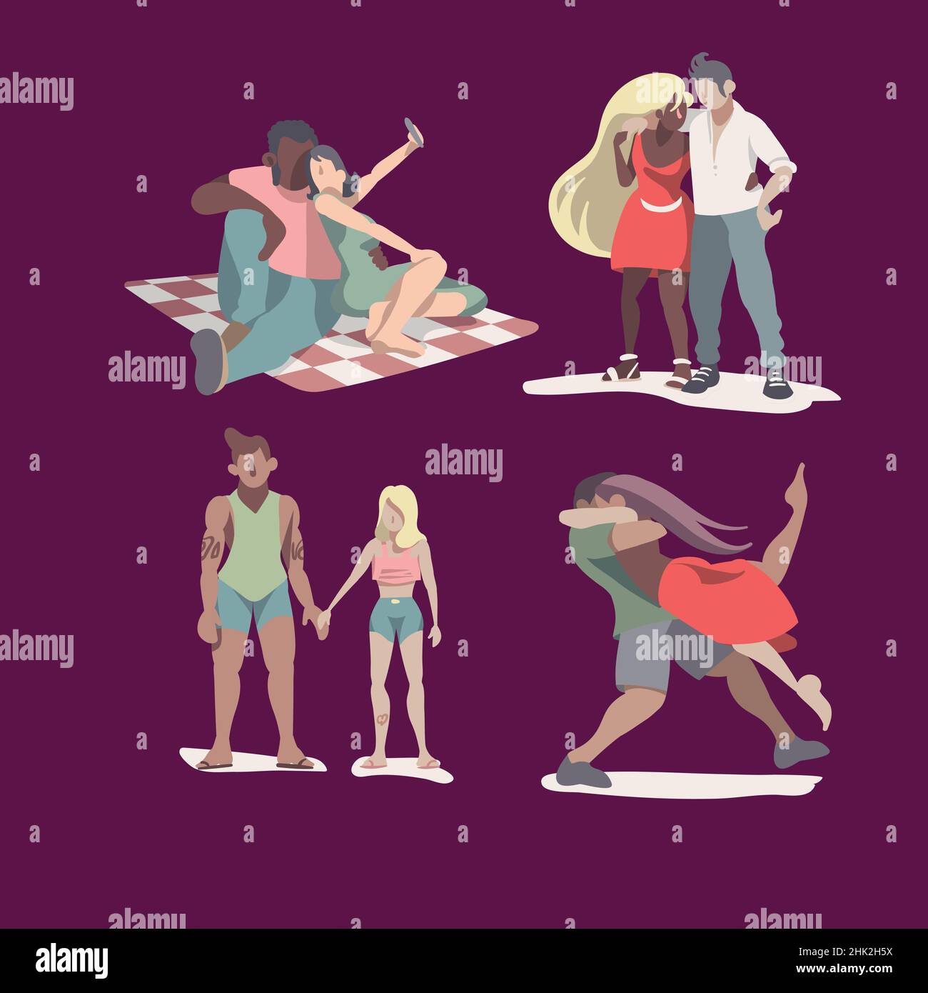 couple love set design vector illustration Stock Vector Image & Art - Alamy