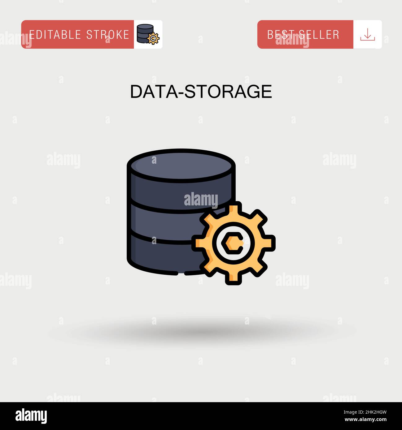 Data-storage Simple vector icon. Stock Vector