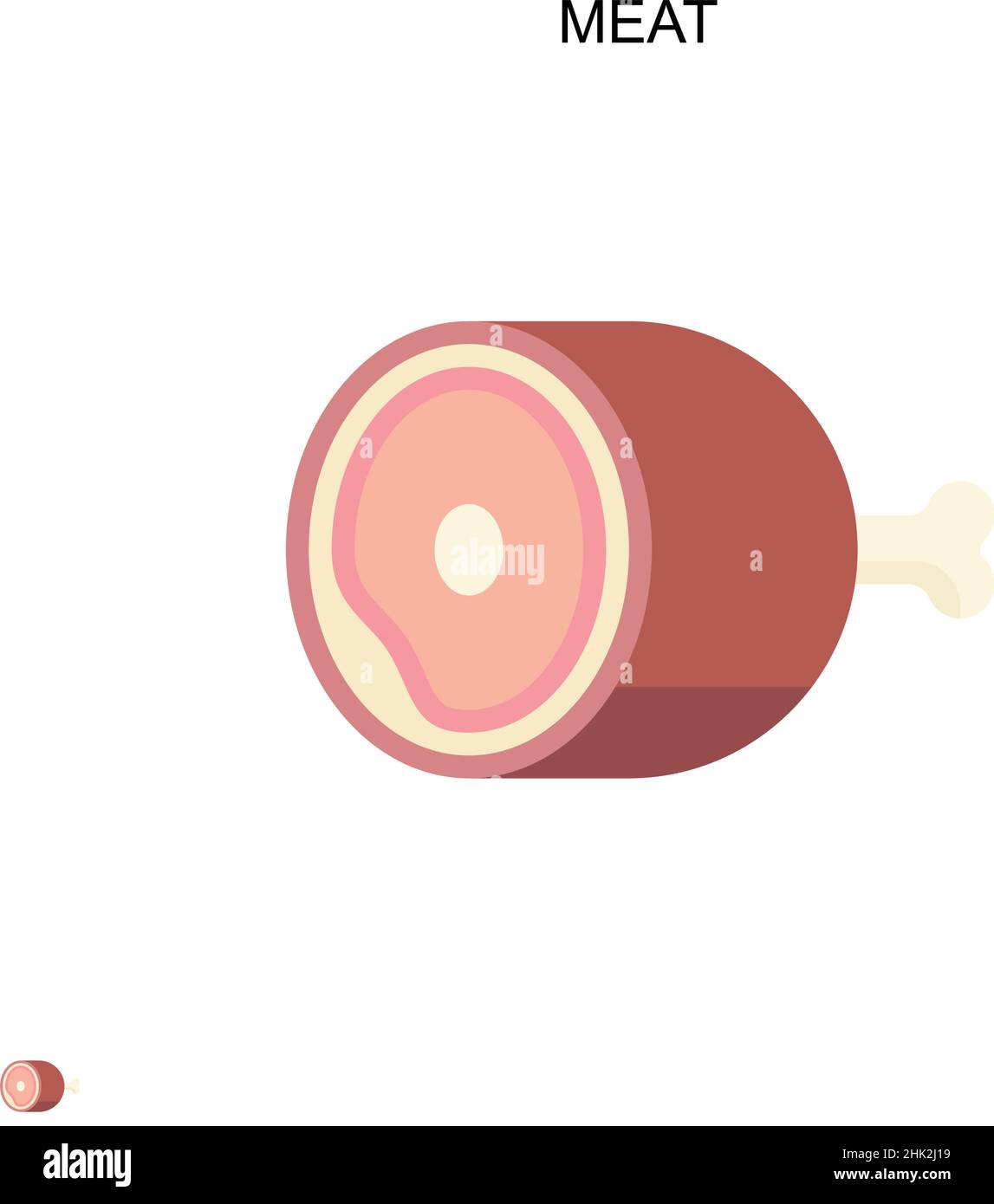 Meat Simple vector icon. Illustration symbol design template for web ...