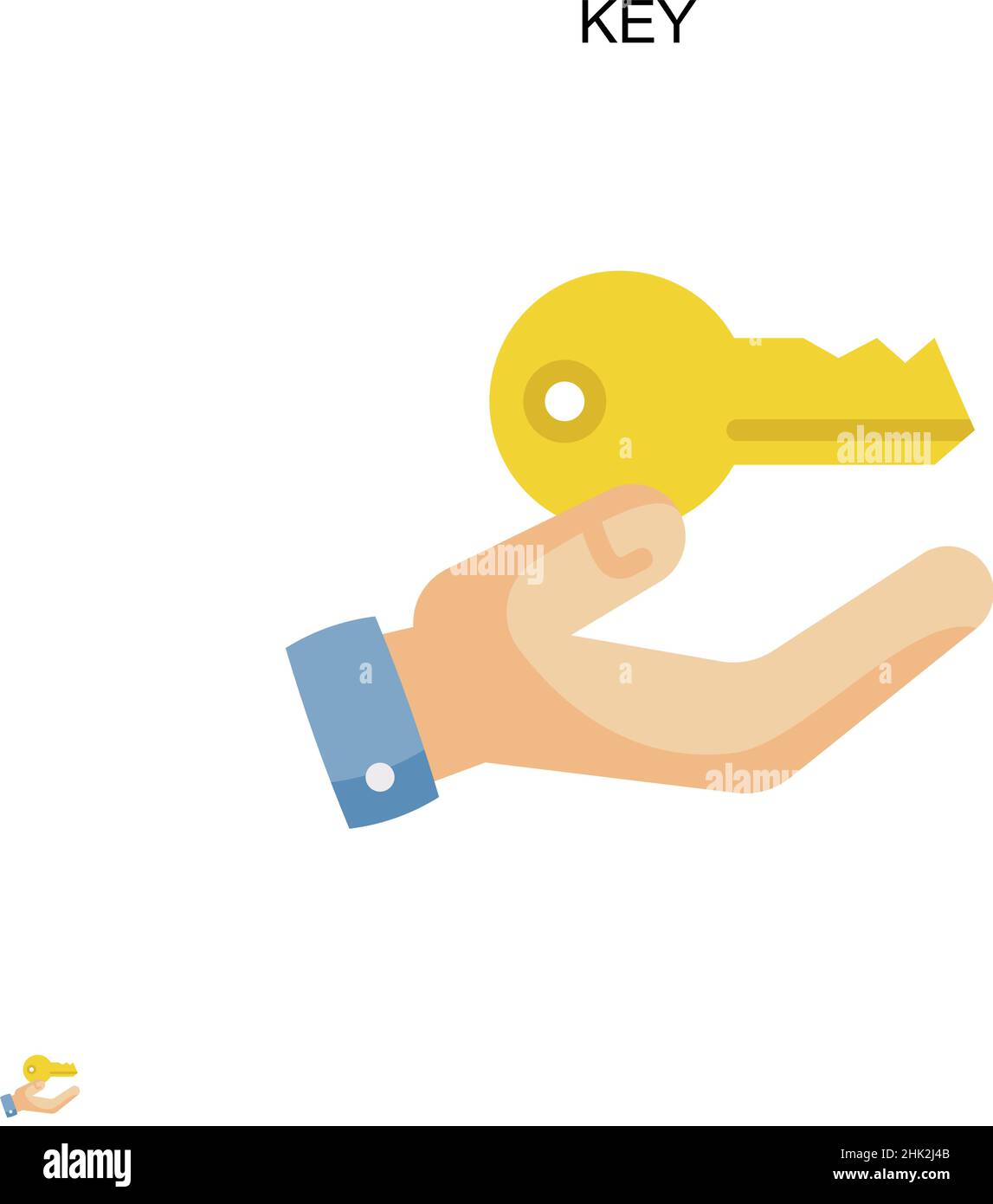 Key Simple vector icon. Illustration symbol design template for web ...