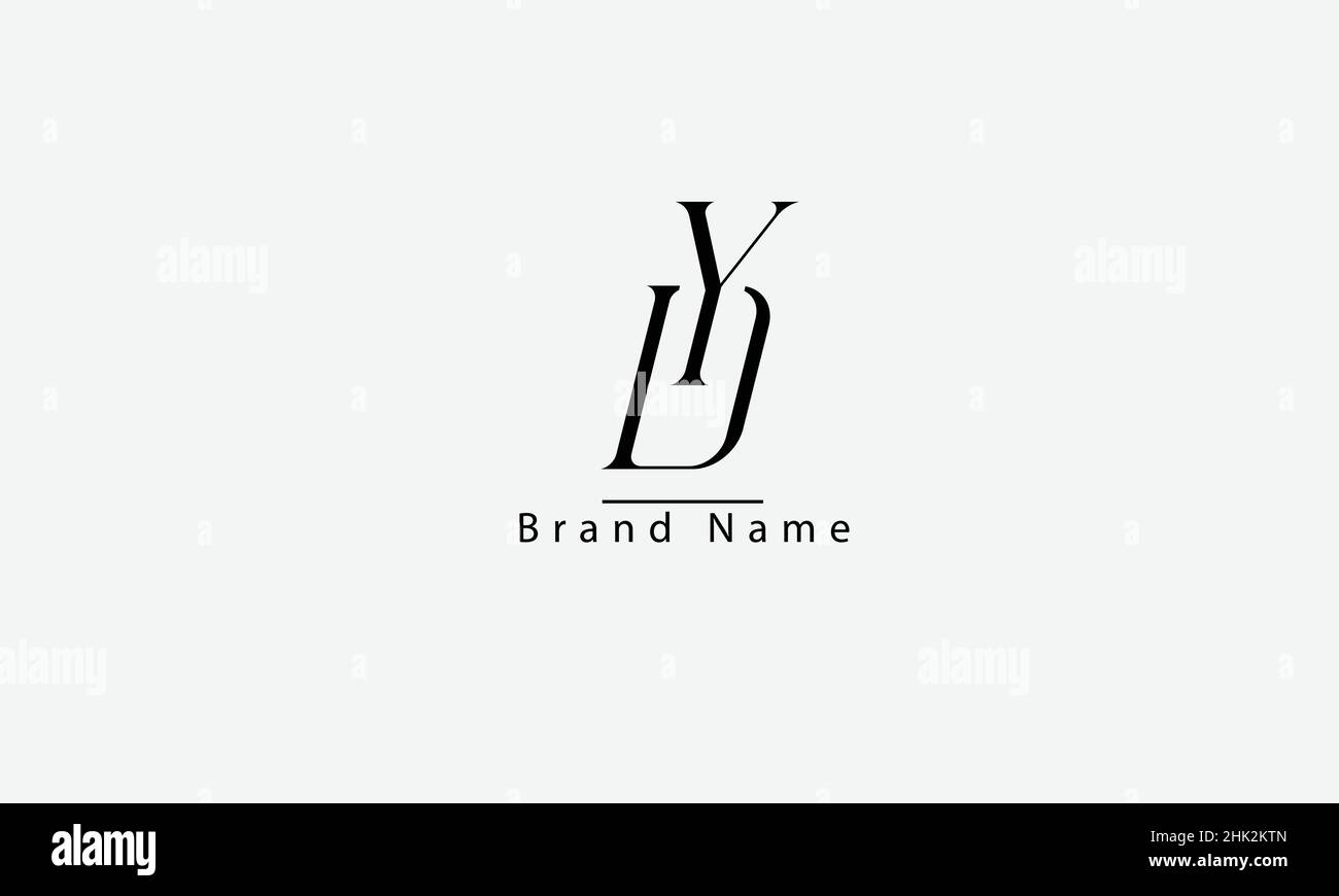 DY YD D Y abstract vector logo monogram template Stock Vector