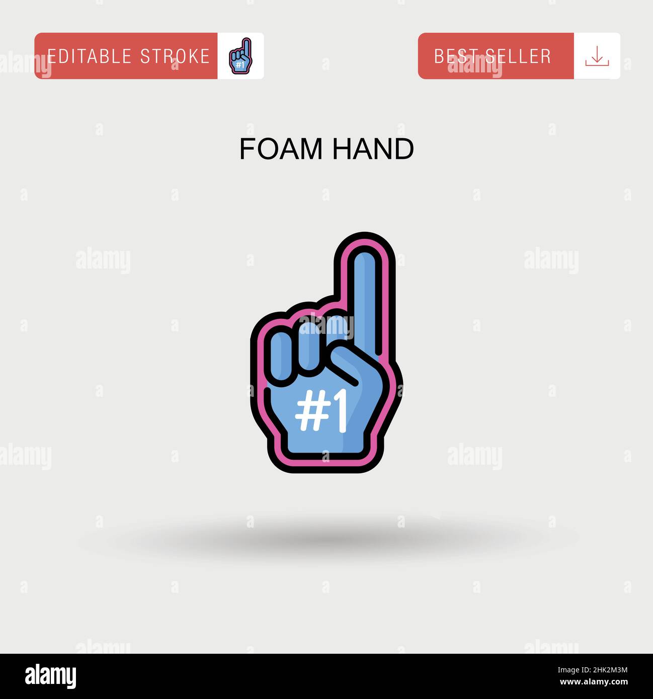Foam hand Simple vector icon Stock Vector Image & Art Alamy