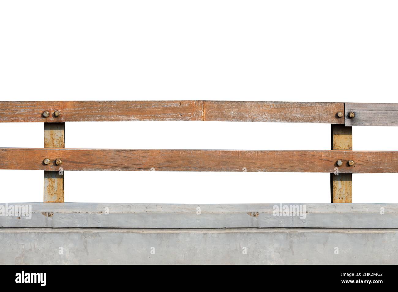 Wooden fence isolated over white background Stock Photo - Alamy