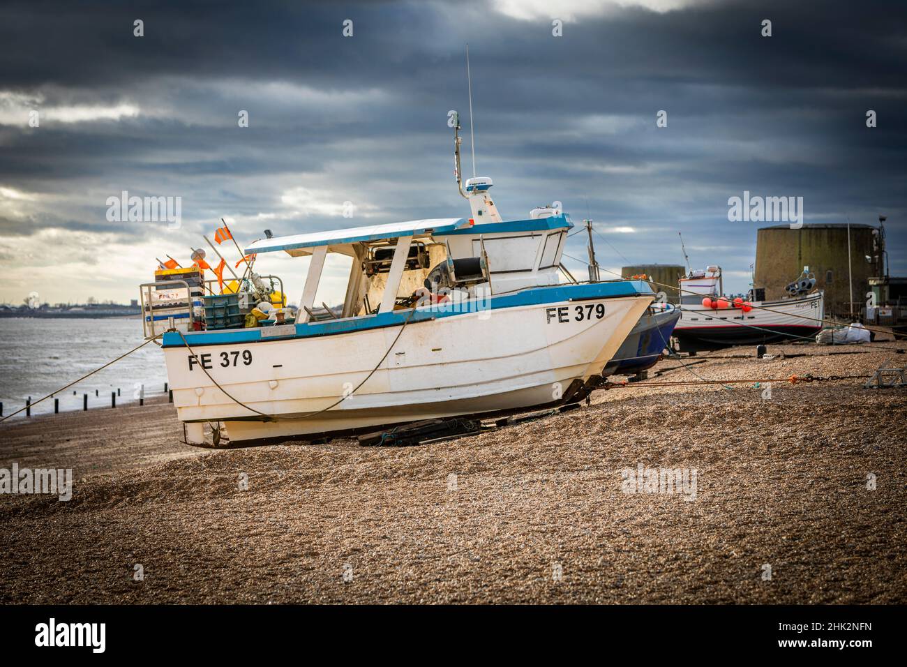 Fishing boats on Fisherman’s beach, Hythe, Kent Stock Photo Alamy