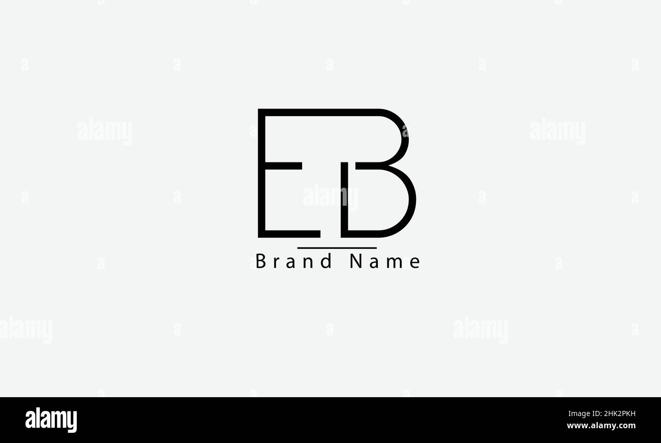 EB BE E B abstract vector logo monogram template Stock Vector