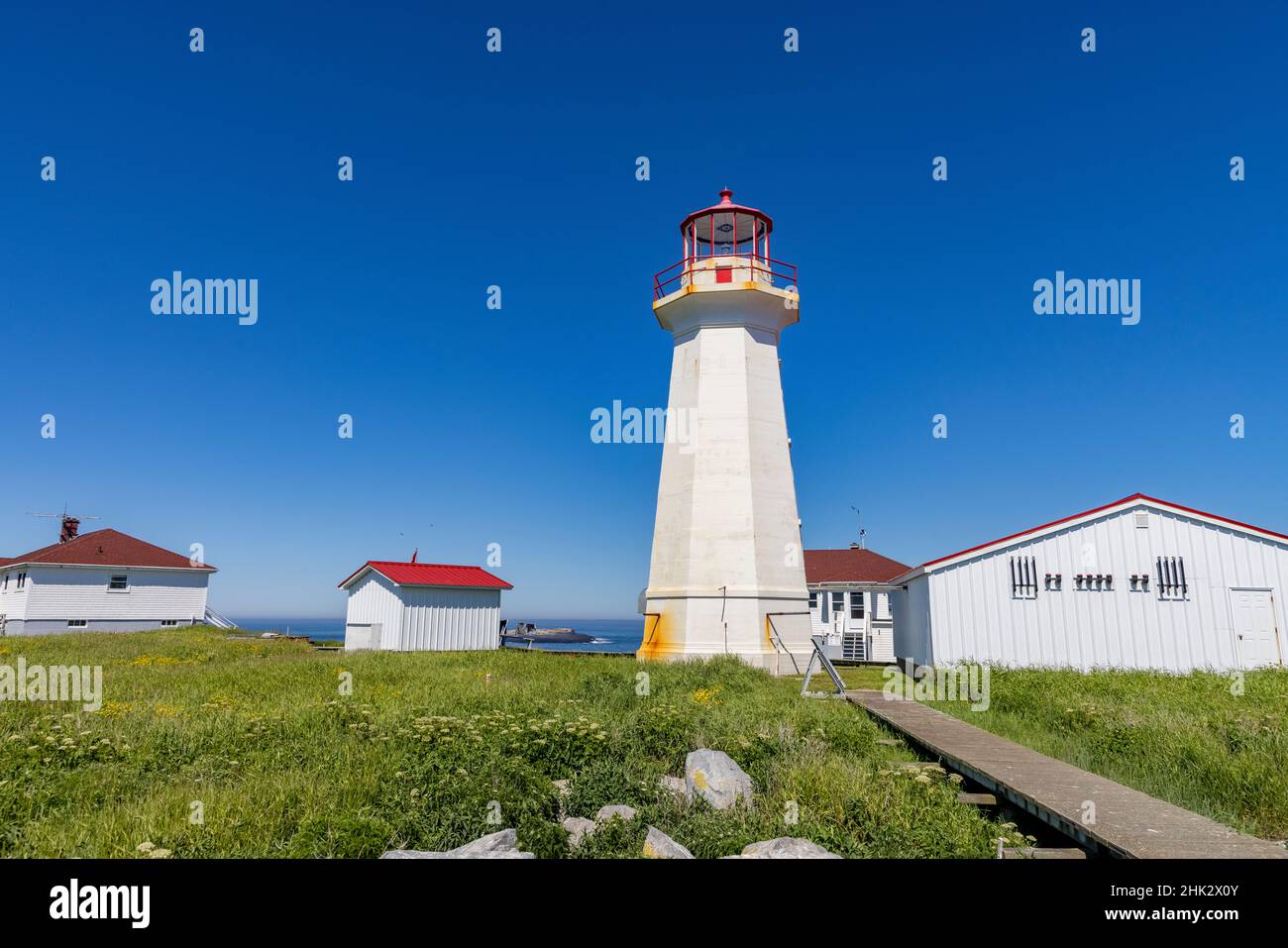 Lighthouse at Machias Seal Island, Maine, USA Stock Photo