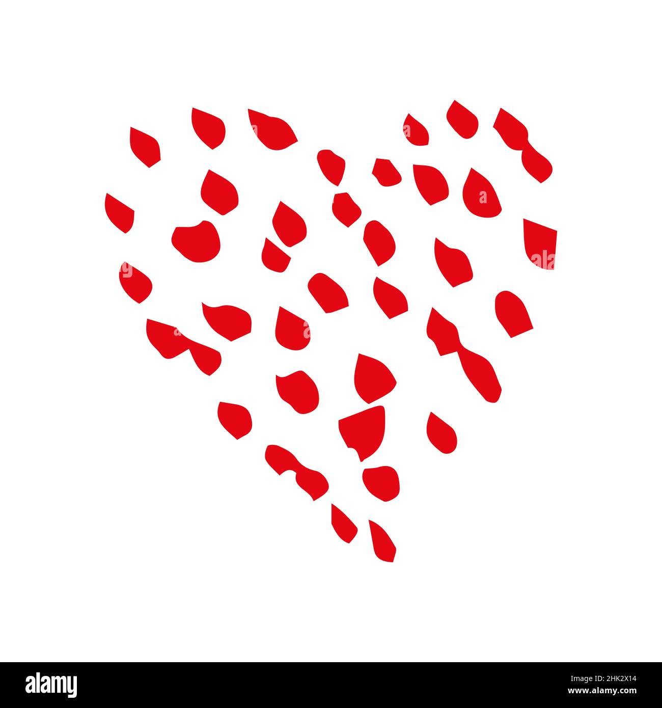 Heart hand drawn doodle, sketch red color, vector Stock Vector Image ...