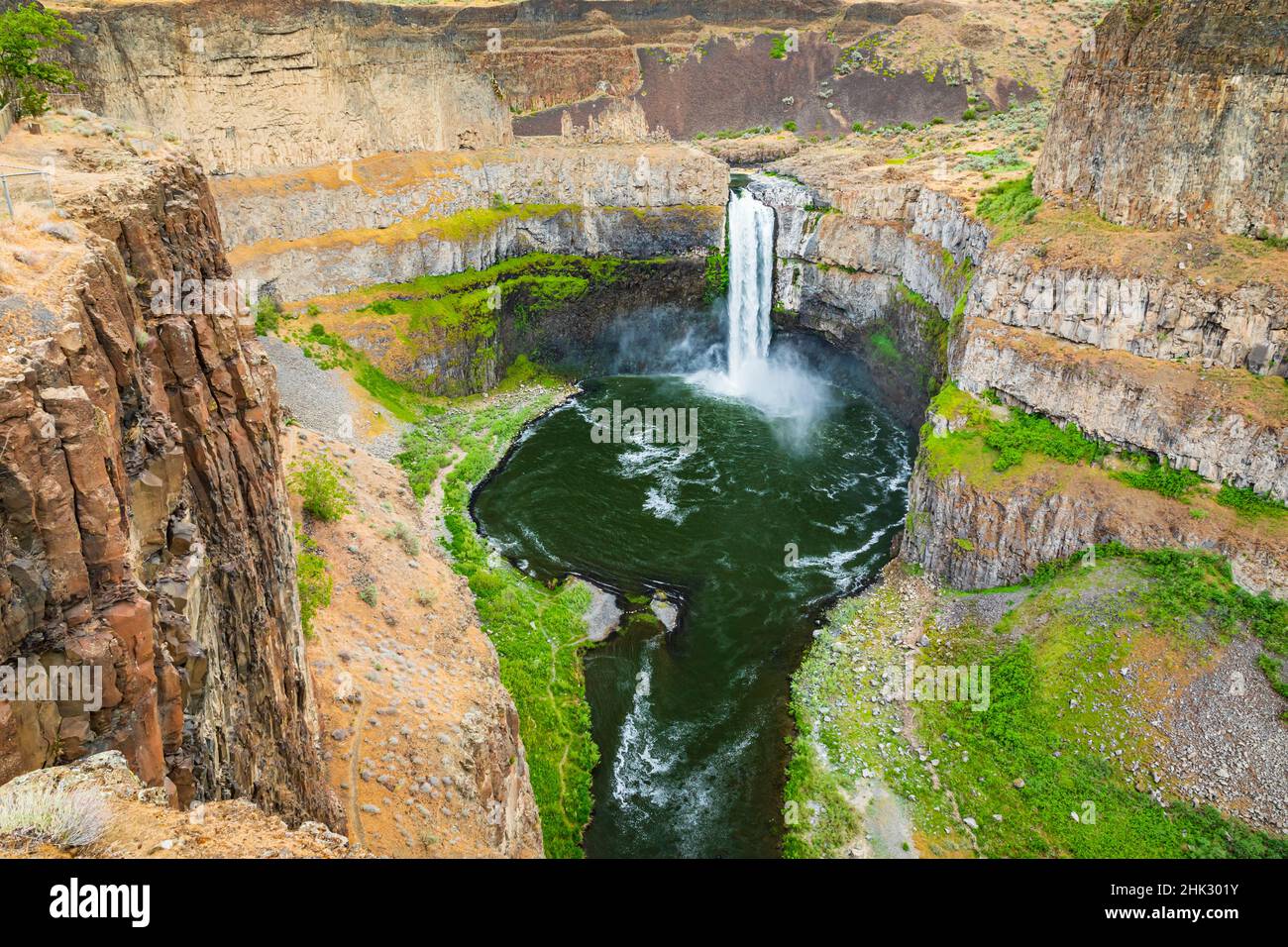 Palouse Falls State Park, Washington State, USA. Palouse Falls in Palouse Falls State Park. Stock Photo