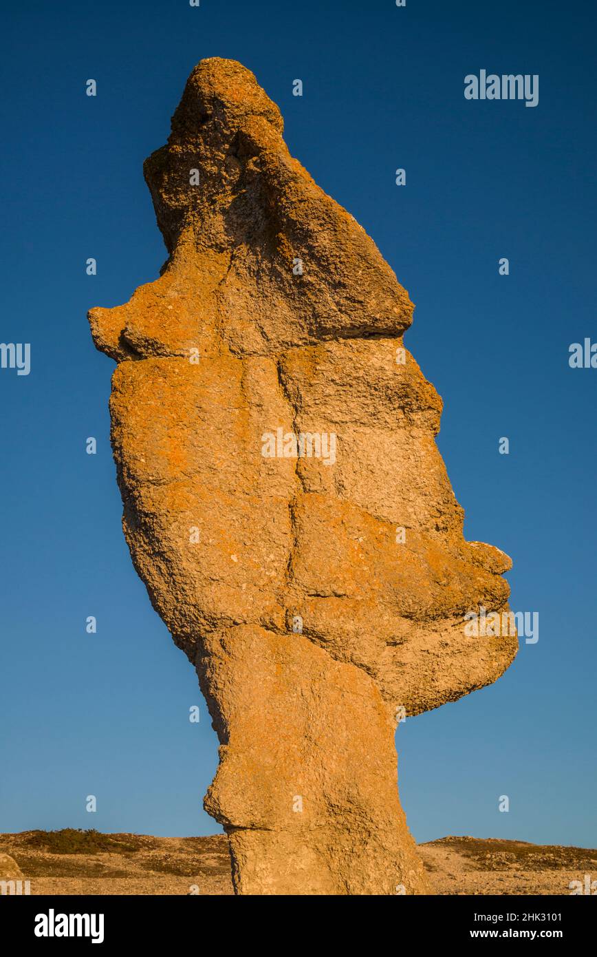 Sweden, Faro Island, Langhammars Area, Langhammar coastal limestone ...